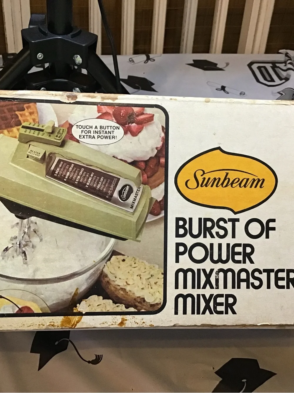 Vintage sunbeam mixmaster hand mixer “burst of power” button -Preowned